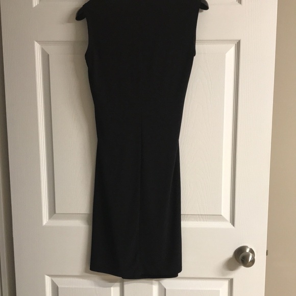 NWT Black Cleo Dress; Partial Side Ruching with Beading & Embroidery Detail; 2P - Picture 9 of 16